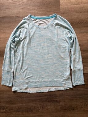 Champion Elite Blue Heathered Raglan Sweatshirt / Tee - Size L
